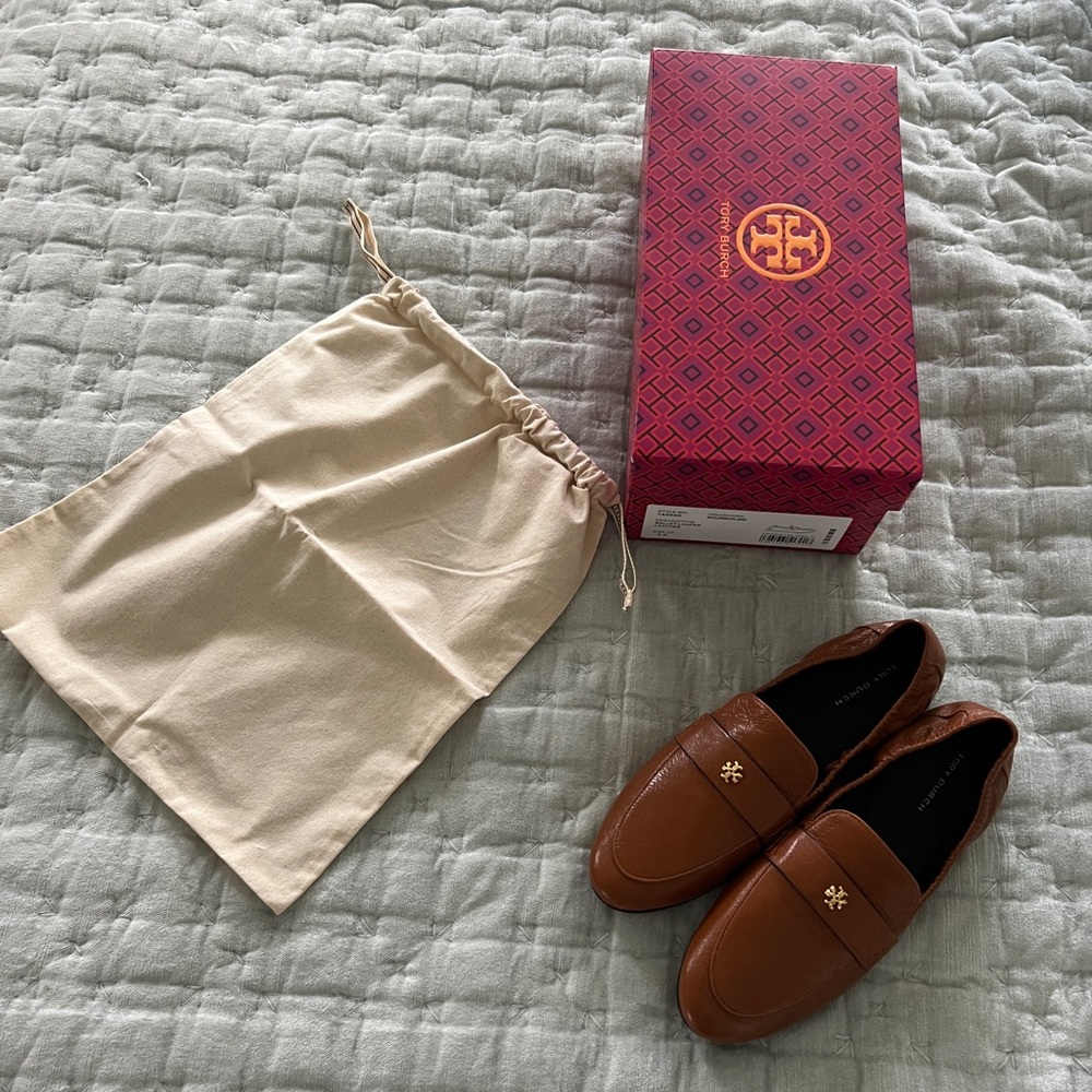 Tory Burch Ballet Loafers 8.5 Bourbon
